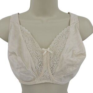 Playtex 40DD 4422 Secrets Lift Support Underwire Bra Unlined Cream Floral Flower